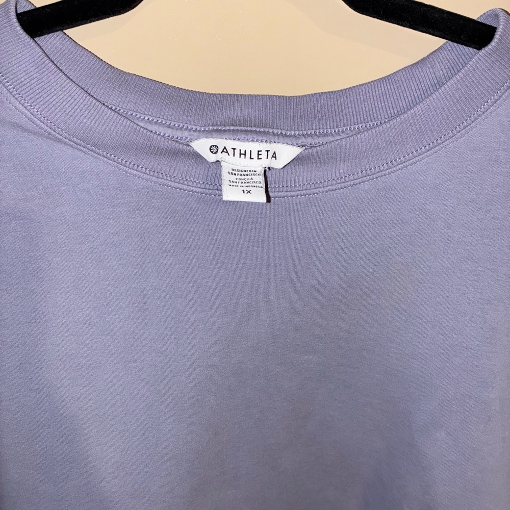Athleta Retroplush Purple Crewneck Sweatshirt